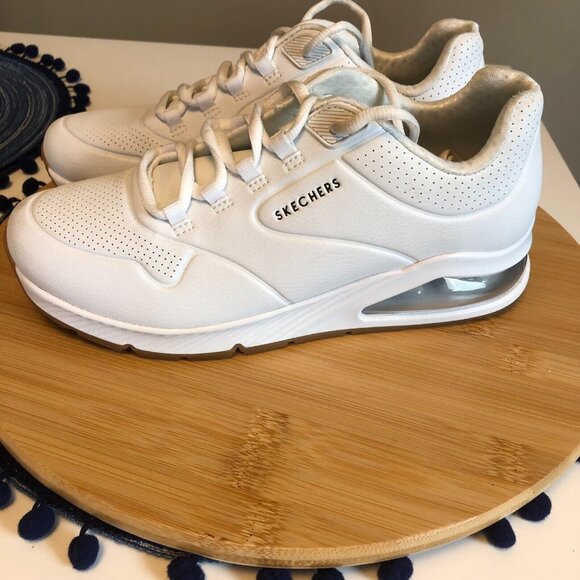 Skechers Womens Air Around You White Walking Shoes Size 7.5 Comfort Shoes - Picture 6 of 12